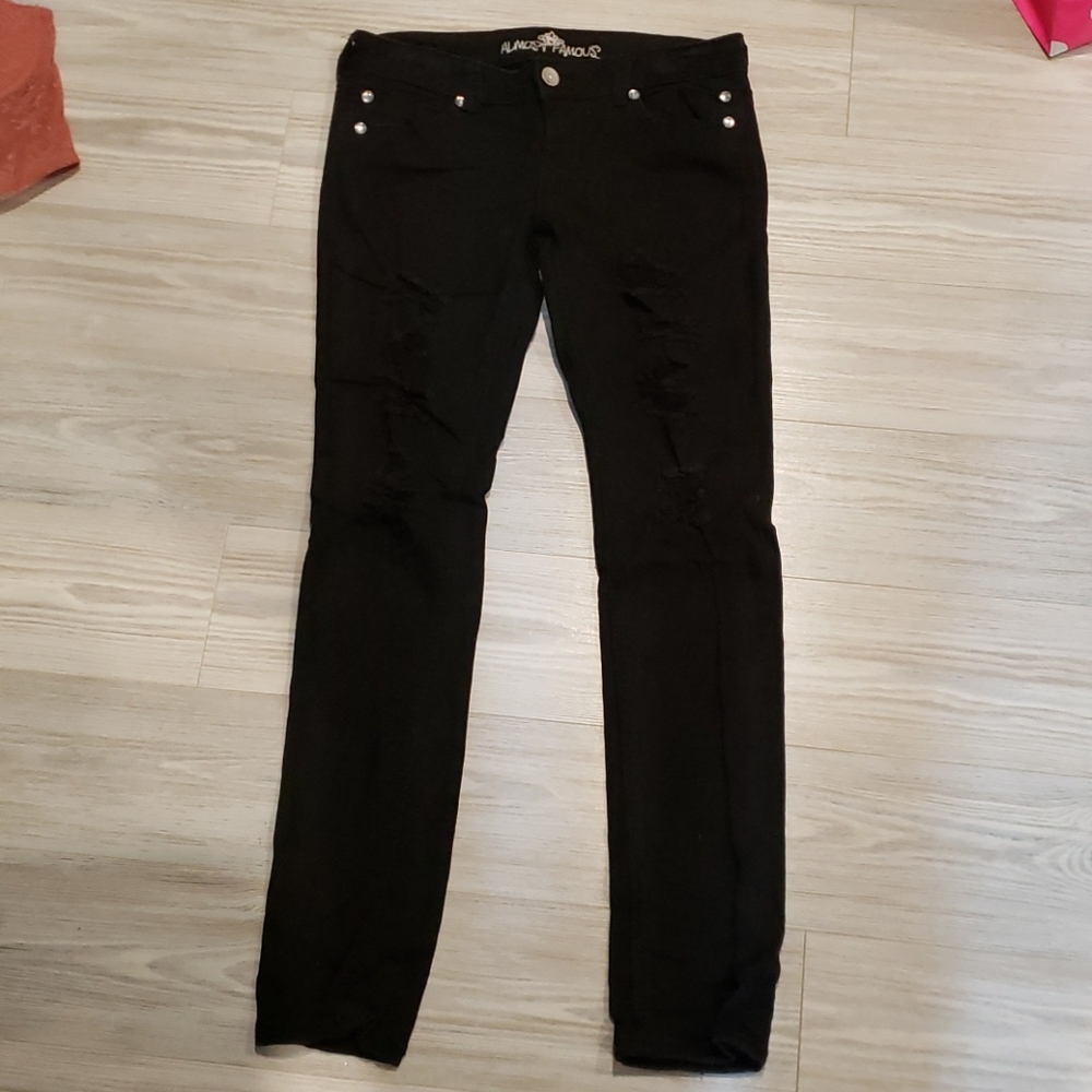 Black ripped jeans!